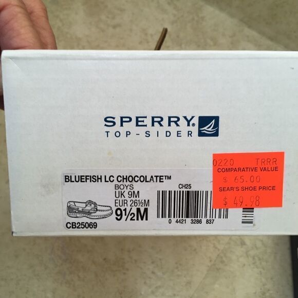 SPERRY TOPSIDER BLUEFISH BOAT SHOES IN CHOCOLATE‎ - Picture 5 of 10